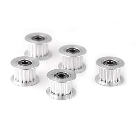 Power tranmistion 5pcs 2GT 6mm/10mm Wide Belt Timing Pulley 16T/20T 3mm/5mm Bore 2GT Timing Pulley Wheel 3D Printer Accessary - (Bore Diameter: T20 3 Toothed)