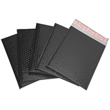 Bubble Envelopes,Mailing Bags, 50PCS Bubble Mailer with Shockproof and Features for Small Business - Padded Envelopes Lined Poly Mailer Self-Sealing(Black,18 * 23cm)