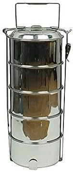 ROYAL SAPPHIRE 5 Tier Insulated Stainless Steel Tiffin | Lunch Box | BPA free Office Lunch Box For Adults