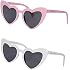 Pop Fizz Designs Retro Heart Shaped Sunglasses for Bachelorette Party Women