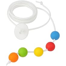 6 Foot with 5 Beads Vision Convergence Training - Convergence Insufficiency Tool - Train Vision, Athletic Performance, and More!, White