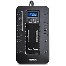 CyberPower EC850LCD Ecologic UPS Battery Backup and Surge Protector, 850VA/510W, 12 Outlets, ECO Mode, Compact, UL Certified