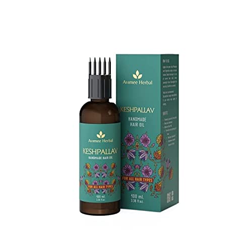 AVIMEE HERBAL Keshpallav Hair Oil for Men and Women | Reduces Hair fall & dandruff | Promotes Hair Growth [100 ML], 3.38 Fl Oz Pack of 1, 3.38 Fl Oz, SP-Kesh_Pallav_Hair_Oil