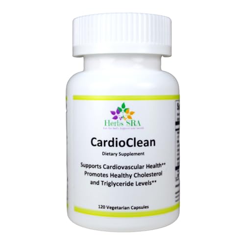 CARDIOCLEAN Cholesterol & Circulation Support Supplement Supports Cardiovascular Health & Healthy Cholesterol Levels 120 Vegetarian Capsules
