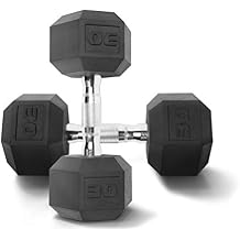 CAP Barbell Coated Hex Dumbbells (30 Pounds, Pair), Black