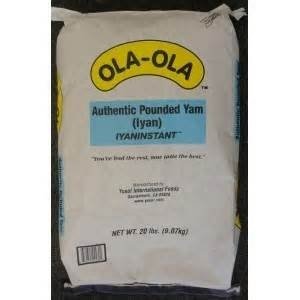 Ola Ola Authentic Pounded Yam Iyan Instant (15Lbs)