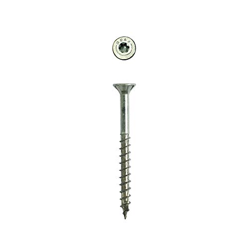 SPAX #10 x 2 Exterior Flat Head Deck Wood Screws Construction Torx T-Star Plus Pack of 5495 Total 99 EA Pack Bit Included Rust Resistant