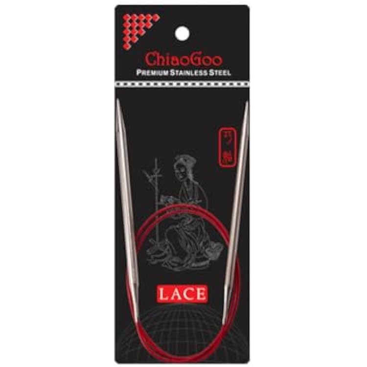 ChiaoGoo SS Red Lace Circular, 32-Inch 80 cm, US 2.5 3 mm