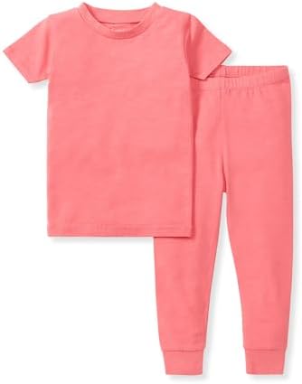 Burts Bees Baby Baby Honeysoft 2-piece Pajamas, Jersey Slub Short Sleeve Tee and Pant Pj Set Organic Cotton & Lyocell Blend