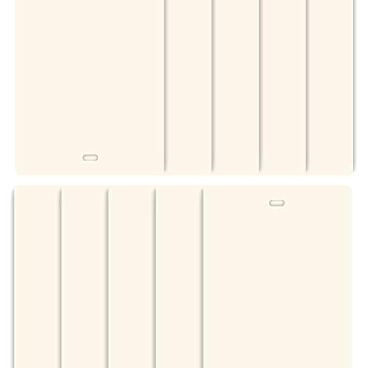 DALIX PVC Vertical Blind Replacement Slats Curved Smooth Ivory 82.5 x 3.5 10-Pack