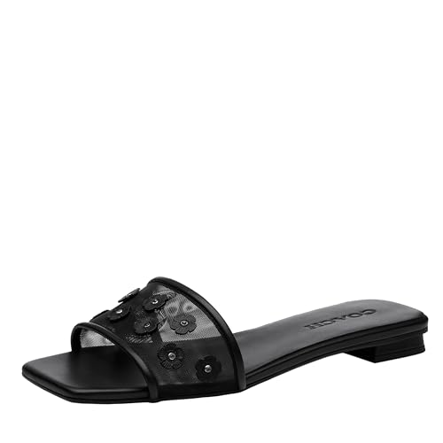 Coach Womens Tea Rose Flat Sandals