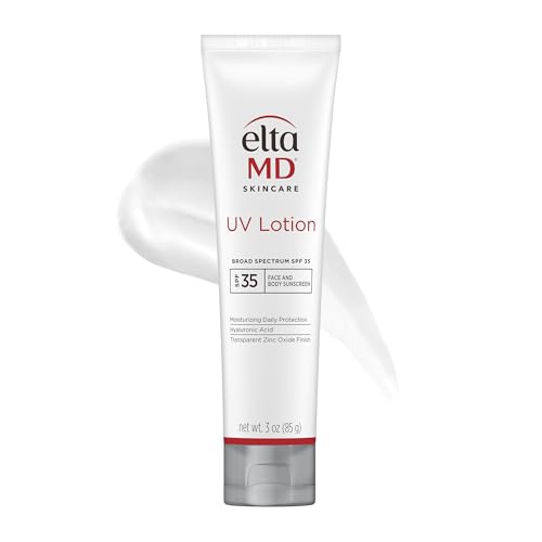EltaMD UV Lotion SPF 30 Sunscreen Moisturizer for Face and Body, Mineral Based with Zinc Oxide and Hyaluronic Acid for Sensitive Skin, Non-Greasy & Fragrance-Free.