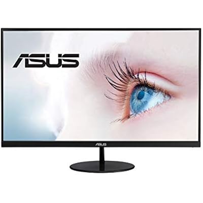 ASUS VL249HE 23.8 Eye Care Monitor, 1080P Full HD, 75Hz, IPS, Adaptive-SyncFreeSync, Eye Care, HDMI VGA, Frameless Slim Design, VESA Wall Mountable
