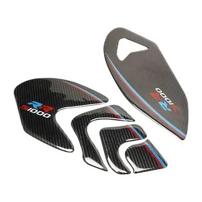 Motorcycle Gas Tank Protectors, S1000RR Motorcycle Decals Carbon Fiber Oil Fuel Gas Cap Tank PadKnee Section Paint Protector for S1000RR 2019-2022