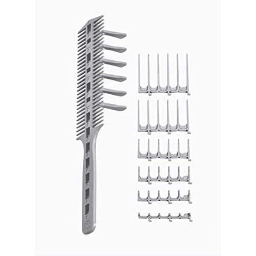 Scissor Clipper Over Comb - Barber Home Haircutting Guide Set Classic Set, Gray