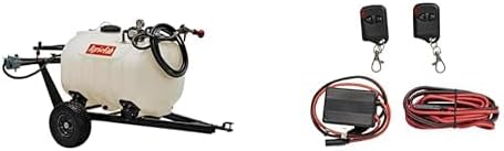 Bundle of Agri-Fab 45-0590 Tow-Behind Sprayer with Boom and Spray Wand 60 - Gallon Capacity, 4 GPM, 100 PSI Pump + Agri-Fab 12V Wireless Remote Control Kit