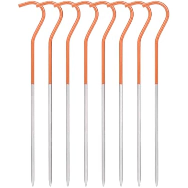 iBasingo 8pcslot Titanium Alloy Pegs Outdoor Camping Tent Stakes Portable Elbow Grass Tent Nail A-Ti4001P