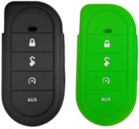 2PCS #7656V #7856V Black & Green Remote Control V2 Soft Silicone Protective Cover Quality Durable New Replacement Parts for Viper