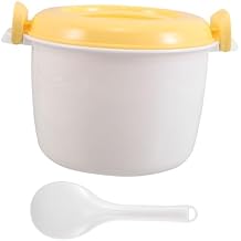 Amosfun Efficient Cooking Microwave Rice Cooker Microwave Rice Bowl Space Saving Material for Single Living