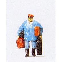 Preiser 28013 Individual Figure Railway Personnel Porter w/Luggage HO Model Figure
