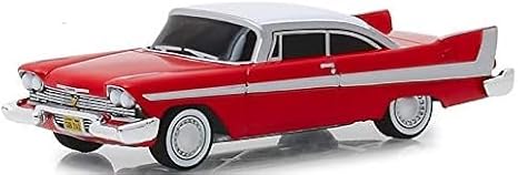 1958 Fury Red with White Top Evil Version (Blacked Out Windows) (1983) Movie Hollywood Series Release 24 1/64 Diecast Model Car by Greenlight 44840B