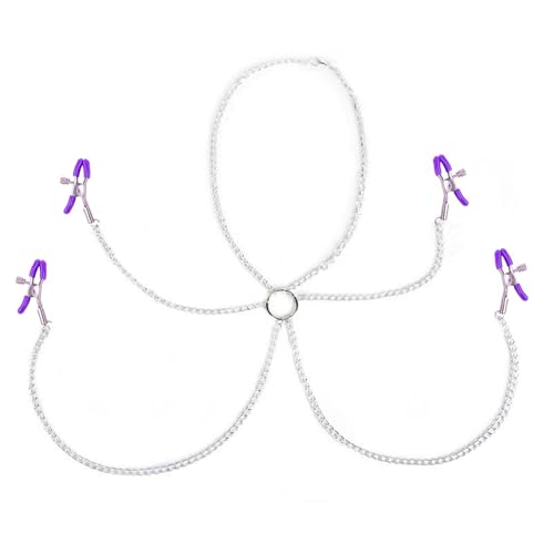 316L Nipple Clamp Adjustable Pressure Pearl Body Chains Necklace Stainless Steel Ring Non Piercing Body for Women Jewelry