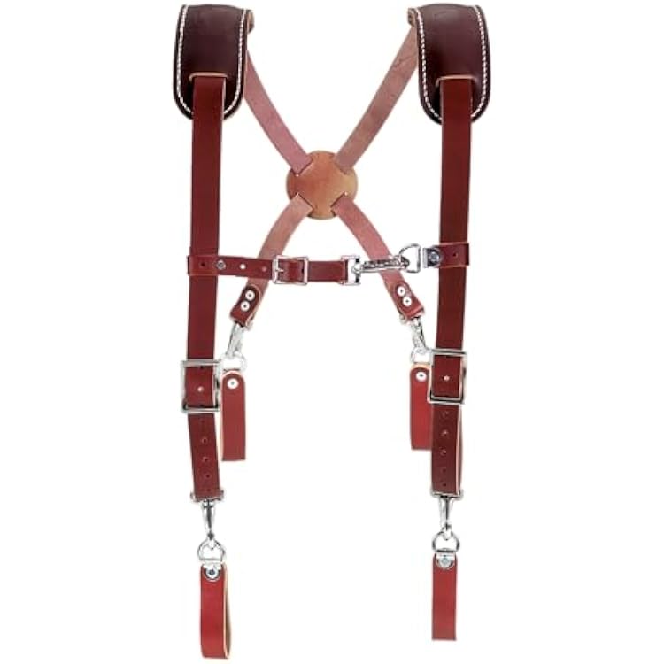 Occidental Leather Work Suspenders - Bridle Leather - Fully Adjustable - Made in USA