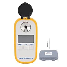 Handheld Digital Refractometer Sugar Meter for Fruit Measurement, Accurate Pocket Brixometer for Pear Watermelon - Quick Calibration, Precise Readings, Portable Tester for Home U