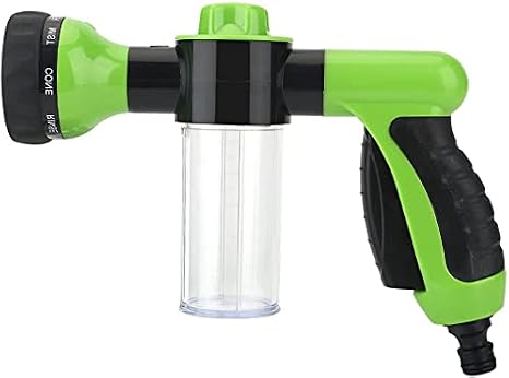 KAHEIGN Garden Hose Foam Sprayer, 8 Patterns High Pressure Nozzles Watering Sprayer Soap Dispenser with Soap Reservoir for Car Washing Pets Shower Plants Watering