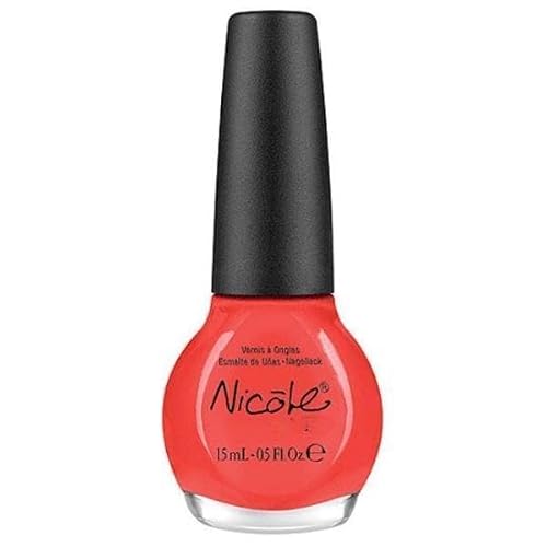 Nicole Nail Polish, Hello World, Coral Red, 0.5 Fl Oz