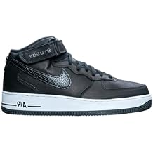 Nike Men's Air Force 1 Mid shoe, Black/Black/White, 6