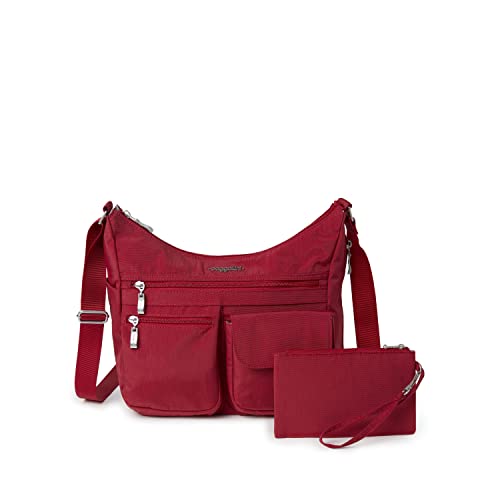 Baggallini womens Everywhere Bagg Crossbody Women 11x9 Lightweight Nylon Hobo Water-resistant Travel Bag WRfid