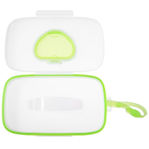DOITOOL Portable Baby Wipes Box Travel Dispenser with Moisture Seal Outdoor Stroller Hanging Wipe Holder for Diaper Bags and Baby Products Reusable Plastic Container 8.7X5.3X1.2 Inches