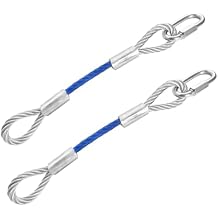 YATOINTO 2PCS Trailer Safety Cables 12", Trailer Safety Towing Cables Extension with Snap Hook Safety Latches 12000 Lbs Loading, Extension Safety Cables (One Pairs)