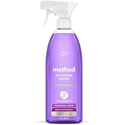 method All-Purpose Cleaner Spray, French Lavender - Cuts Grease & Grime on Counters, Glass, Sealed Wood & Floors, for Kitchen & Bathroom, 28 fl oz