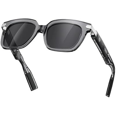 Smart Glasses,Polarized Sunglasses Built-in Mic & Bluetooth Speaker, Wireless Audio Smart Glasses for Men and Women, AthleticOutdoor UV Protection,Touch Control, Voice Assistant Black