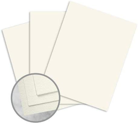 CRANE'S LETTRA Pearl White Card Stock - 8 1/2 x 11 in 110 lb Cover Lettra 100% Cotton 125 per Package