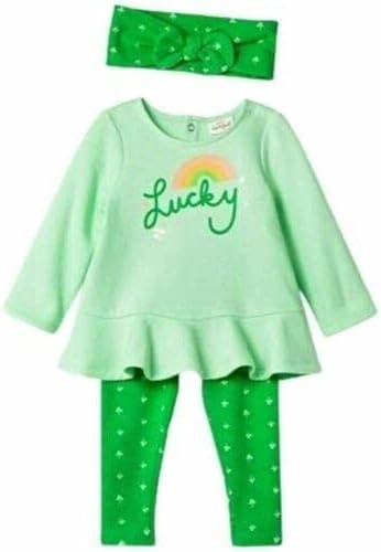 Cat & Jack Baby Girls' 3pc Knit Long Sleeve Top & Bottom Set with Headband
