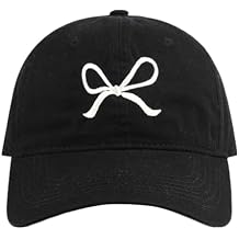 Bow Tie Baseball Cap for Women Soft Top Trendy 6-Panel Baseball Hats Sports Hat Sun Hat for Outdoor