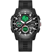 findtime Watch for Men Sport Waterproof Chronograph Mens Watches with Countdown World Time Alarm Stopwatch Digital Analog Quartz Business Work Wristwatch