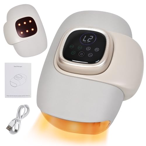 Hand Massager with Heat and Compression for Arthritist Women and Men,Cordless Electric Hand held Massager for Arthritis and Carpal Tunnel, with Touchscreen & Palm Roller