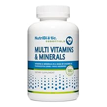 NutriBiotic Multi Vitamins & Minerals, 180 Ct Capsules (Formerly Hypoallergenic Multiple) | 72 Pure Trace Elements in a Base of Chlorella | Pharmaceutical-Grade & Highly Absorbable | Gluten Free