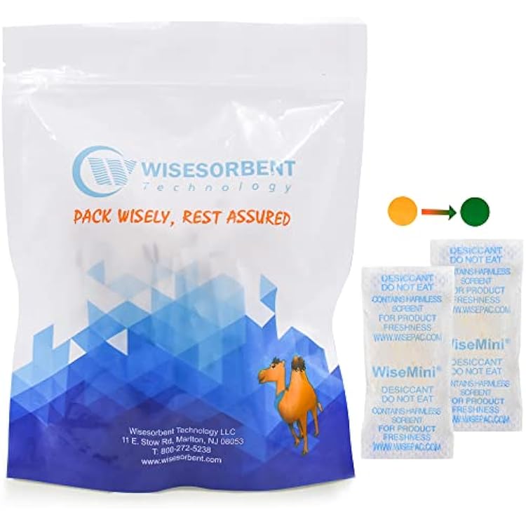 Silica Gel Packs, 0.5 Gram 900 Pack Dessicant Packets for Storage, Color Indicating Silica Packets, Non-Woven Paper Moisture Absorbers for Food Storage, Food Grade Dehumidifiers