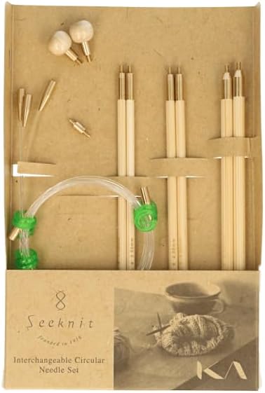Seeknit Shirotake Size M Interchangeable Circular Needle Set - 1 Piece, Beige