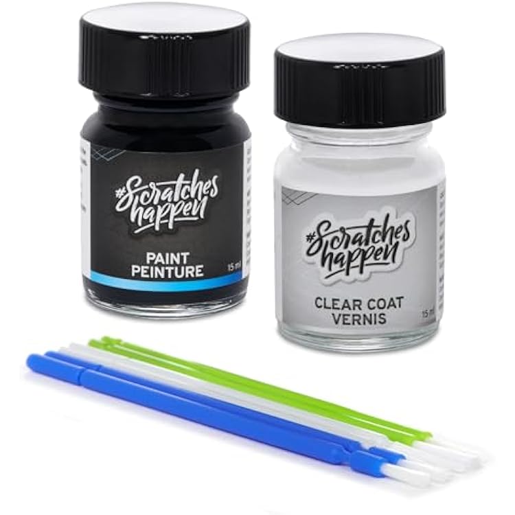 ScratchesHappen Exact-Match Touch Up Paint Kit - Attitude BlackMidnight Black Metallic 218 for Toyota - Essential Paint  Clear Coat