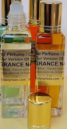 HYWD Enterprises Perfume Oil Comparable to EILISH Designer Inspired type for women, Fragrance Impression, Designer Inspired type, 1 oz. (30ml) Tall Glass Roll on
