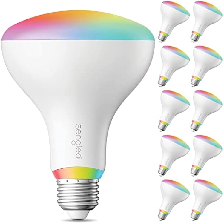 Sengled Zigbee Smart Light Bulbs, Smart Hub Required, Work with SmartThings Hub and Echo with Built-in Hub, Voice Control with Alexa and Google Home, Color BR30 Smart Flood Light Bulb, 75W 10 Pack
