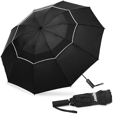 42465462 Inch Large Golf Umbrellas for Rain Compact Travel Inverted Windproof Double Canopy 10 Ribs Automatic OpenClose
