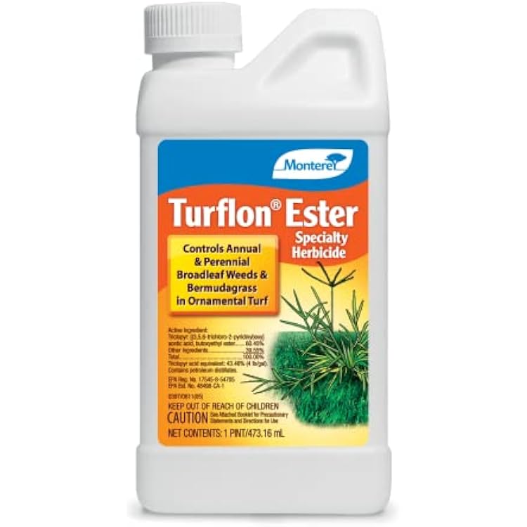 Monterey Turflon Ester Specialty Herbicide - Controls Annual & Perennial Broadleaf Weeds - 1 Pint - Apply Using a Sprayer Following Mix Instructions