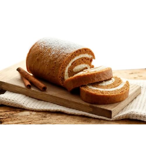 AmishTastes Ariannas Bakery Homemade Pumpkin Roll Autumn Thanksgiving Cake Dessert, 23 Oz.